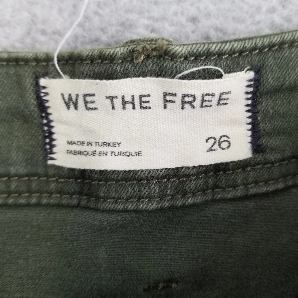 Free People Jayde Flare Pants Womens 26 Olive Green High Rise Wide Leg Seam